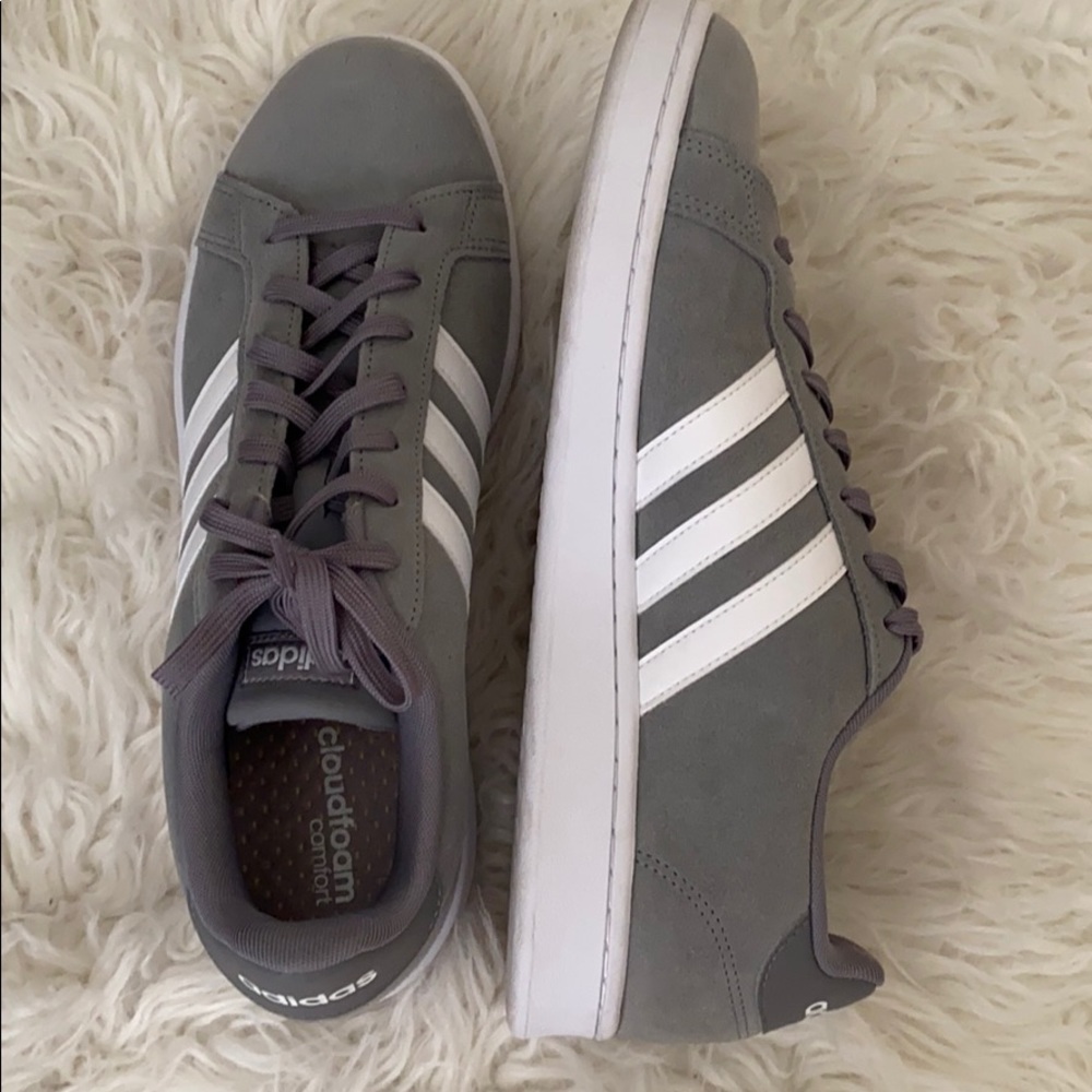 Adidas Men’s — Size 12 — Gray Cloudfoam Sneakers